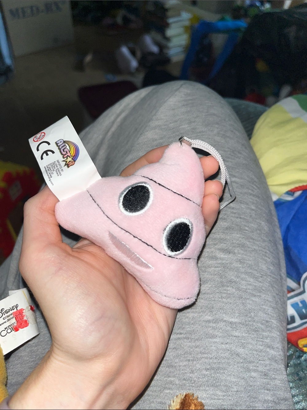 Pink Poop Emoji Plush Keychain